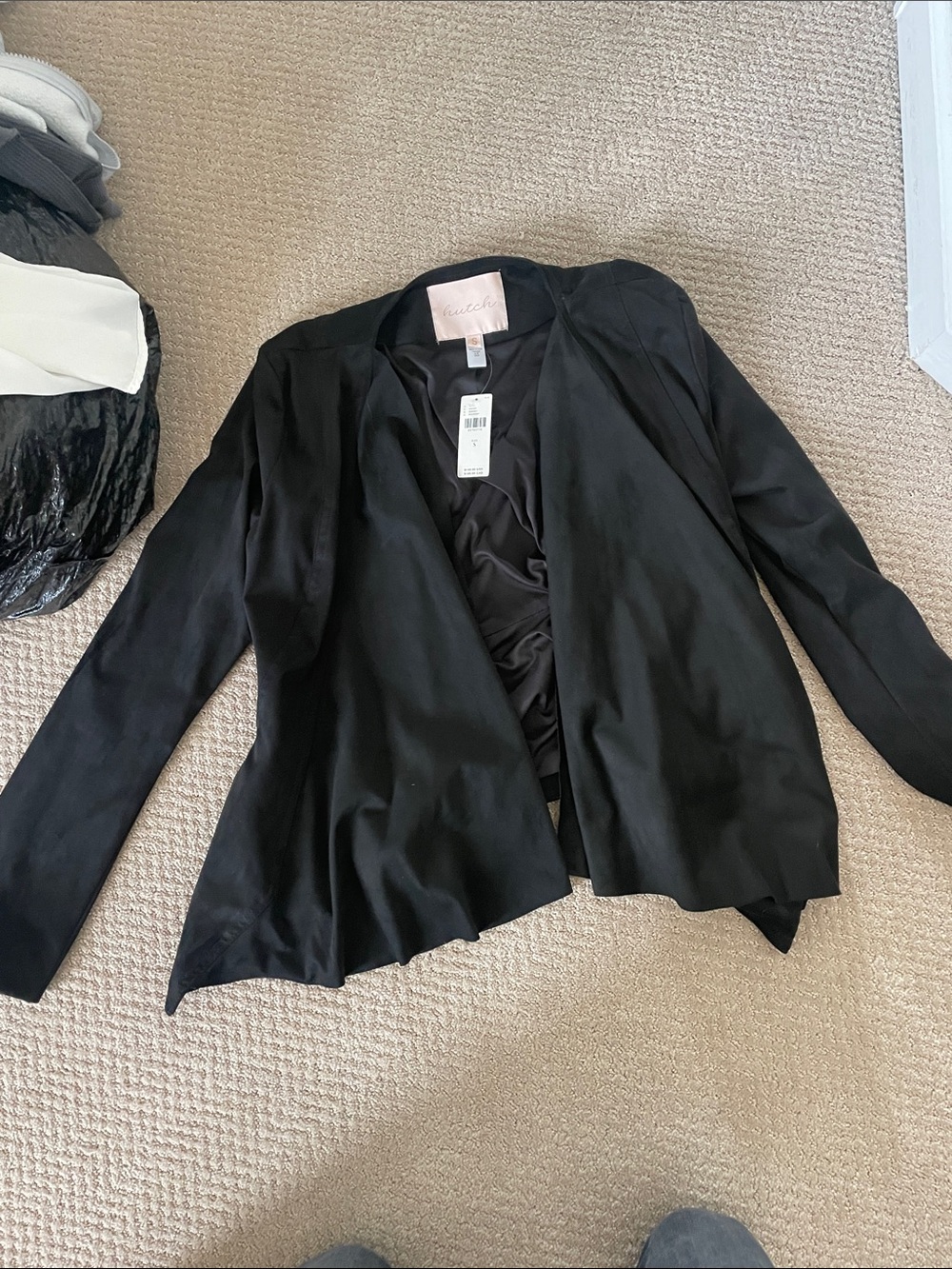 Hutch Women’s Black Open-Front Blazer Jacket